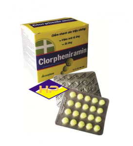 Clorpheniramin 4mg (vàng – viên ngọt)