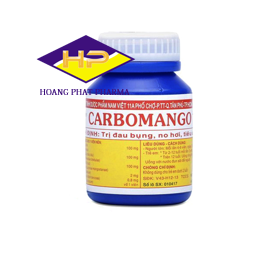 Thuốc trị đau bụng, no hơi và tiêu chảy Carbomango